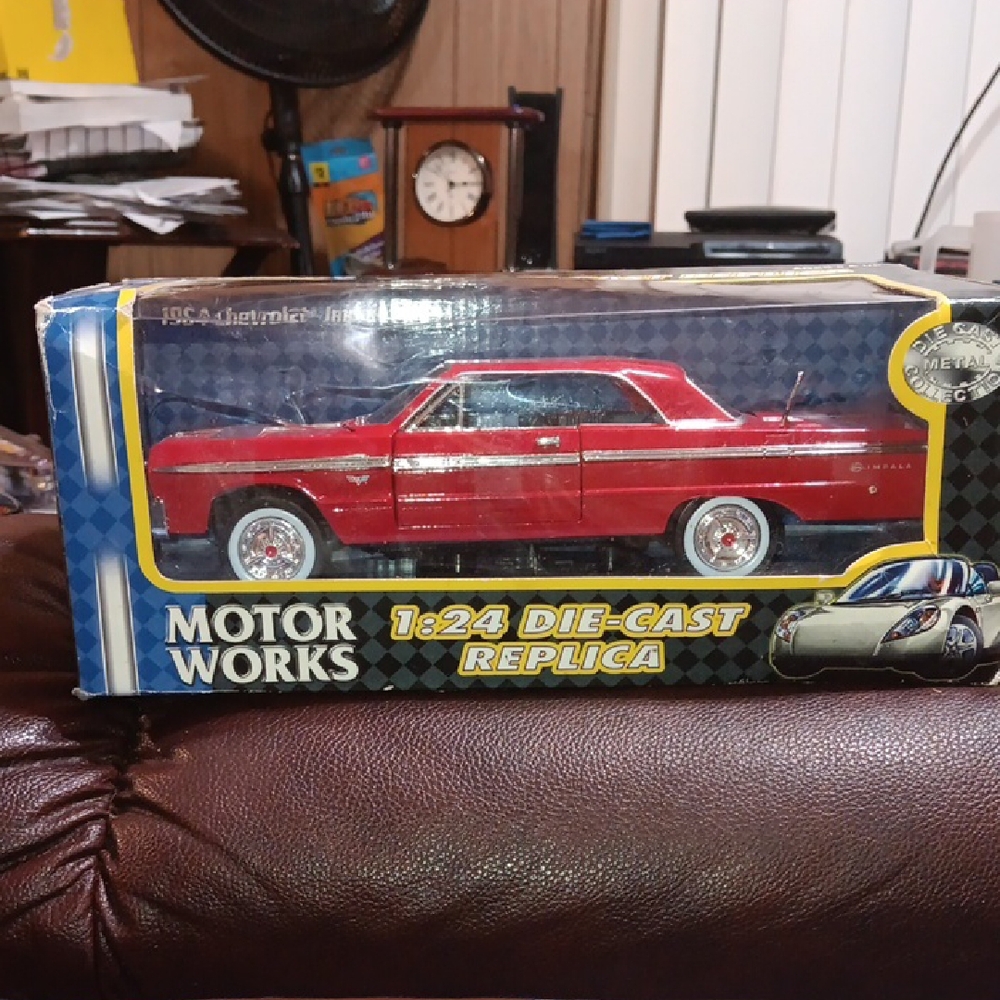 Red Die-Cast Chevrolet Impala Model